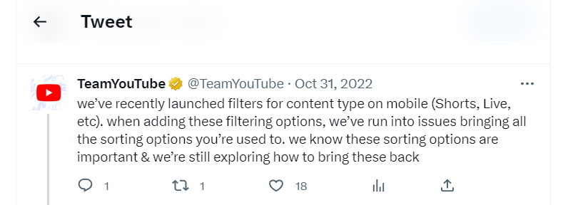 since youtube removed the sort by oldest feature, i... YouTube’s Sort by Oldest Option is Back! – Youtube Hacks | Learn & Grow